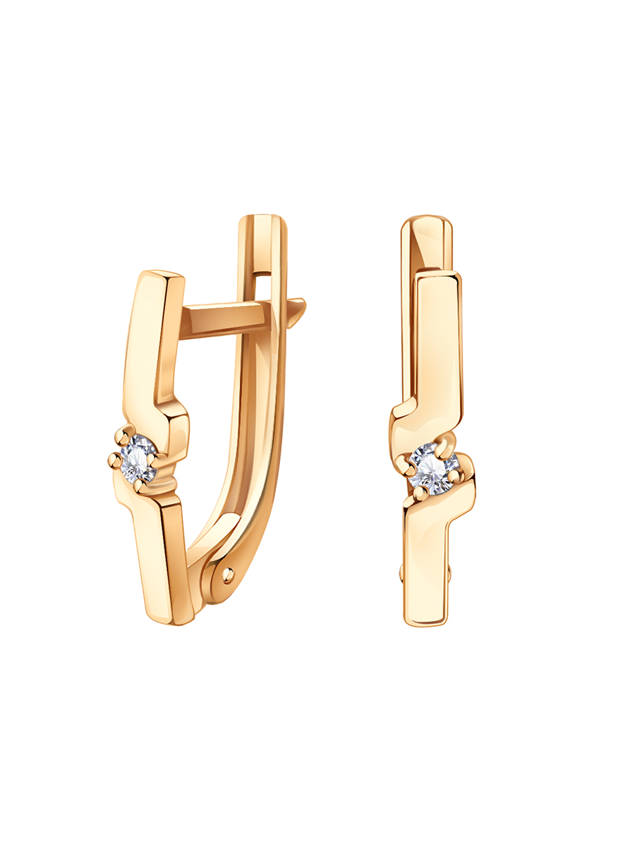 Серьги из золота 585 с бриллиантами | 0202141-00000