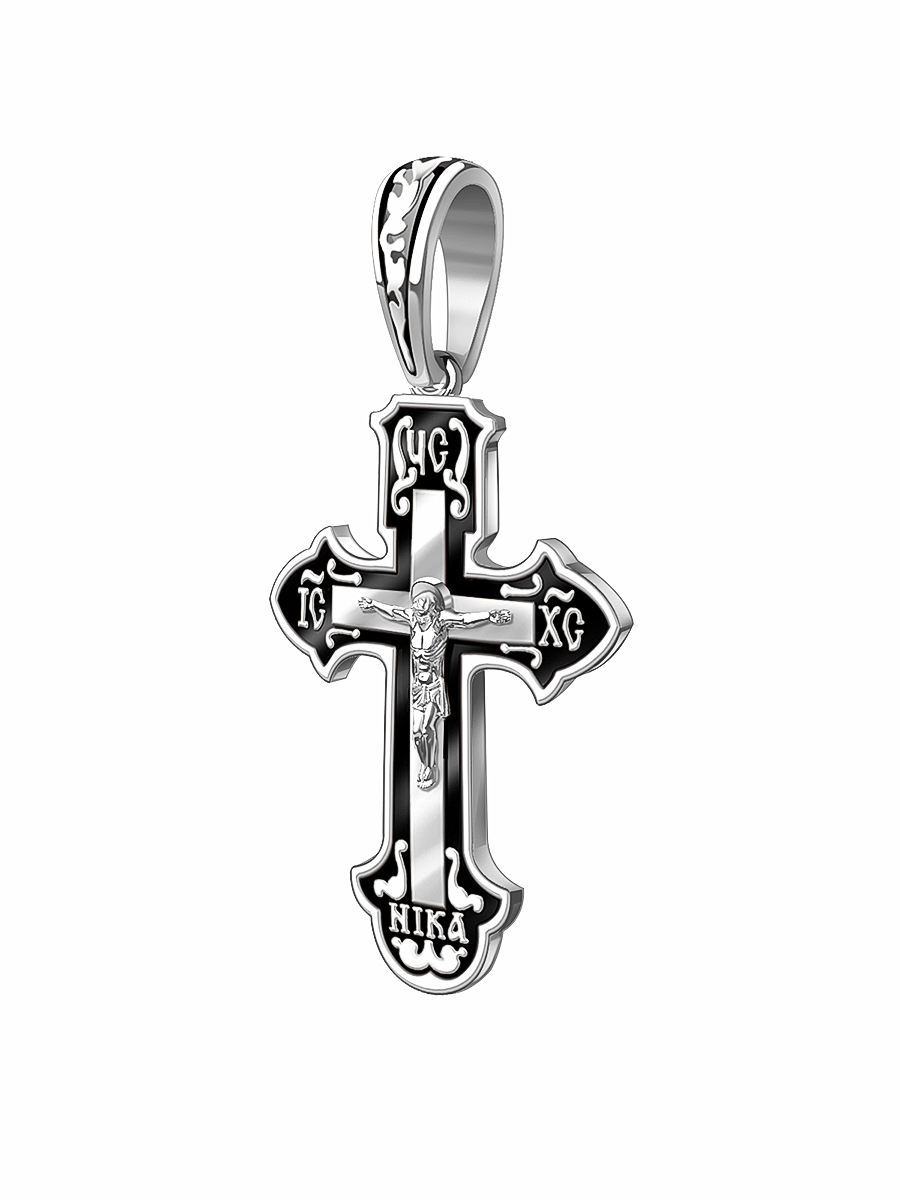 Крест мужской православный серебряный 925 нательный  | 0800186-00875