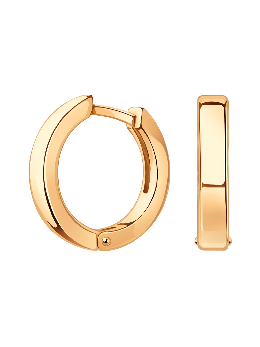 Серьги кольца золотые 585 пробы 16 мм  | 0201969Л00240