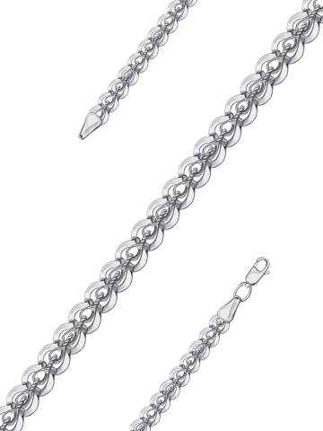 Браслет широкий из серебра 925 без камней