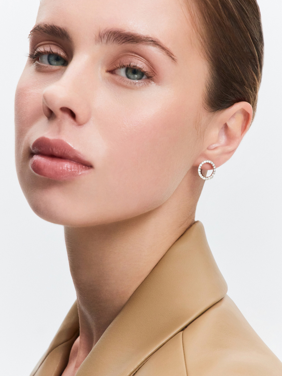 Серьги серебряные 925 с фианитами | 0202218-00775