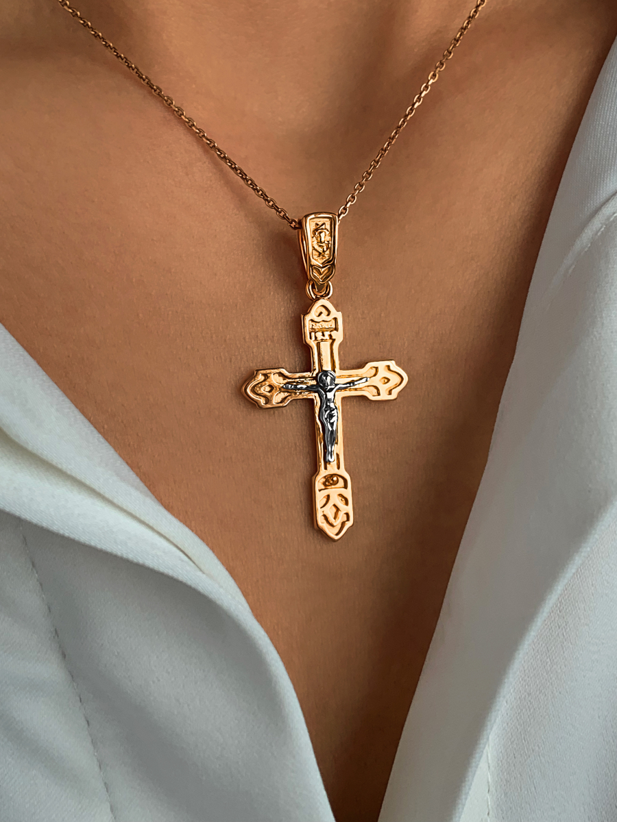 Крест православный золотой 585  | 0800286-00246