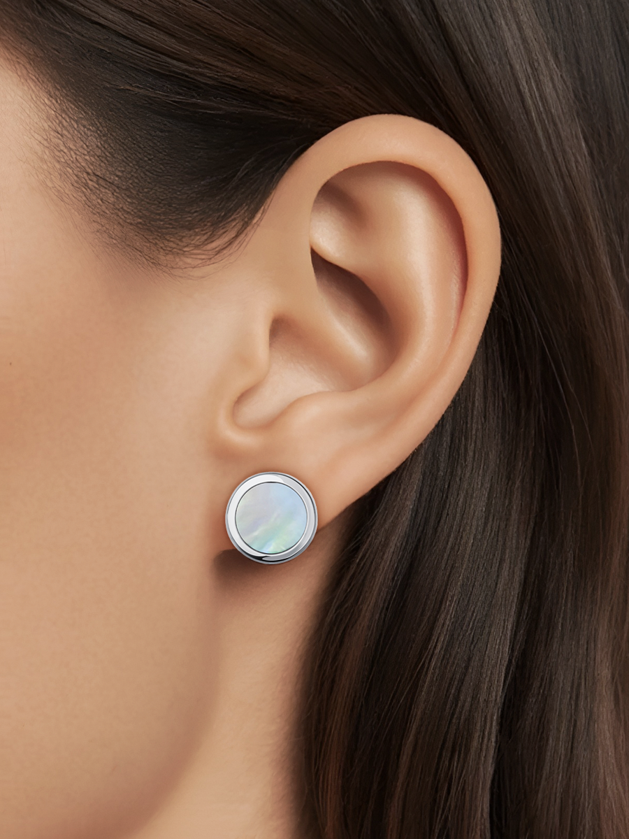 Серьги серебряные 925 с перламутром  | 2101791Л00605