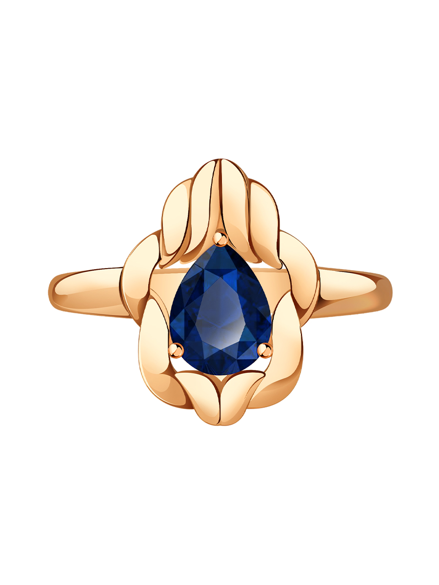 Кольцо золотое 585 с сапфиром  | 1101402-02620