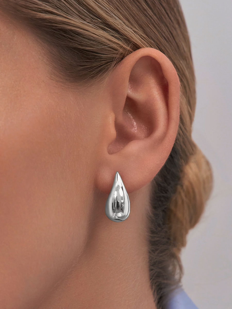 Серьги серебряные 925 капли  | 0201972-00245