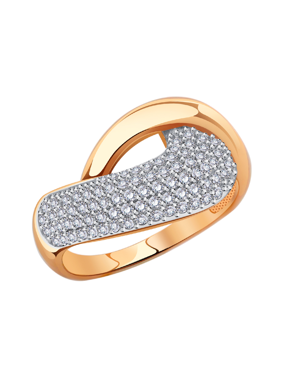 Кольцо золотое 585 с фианитами  | 1101752-00770