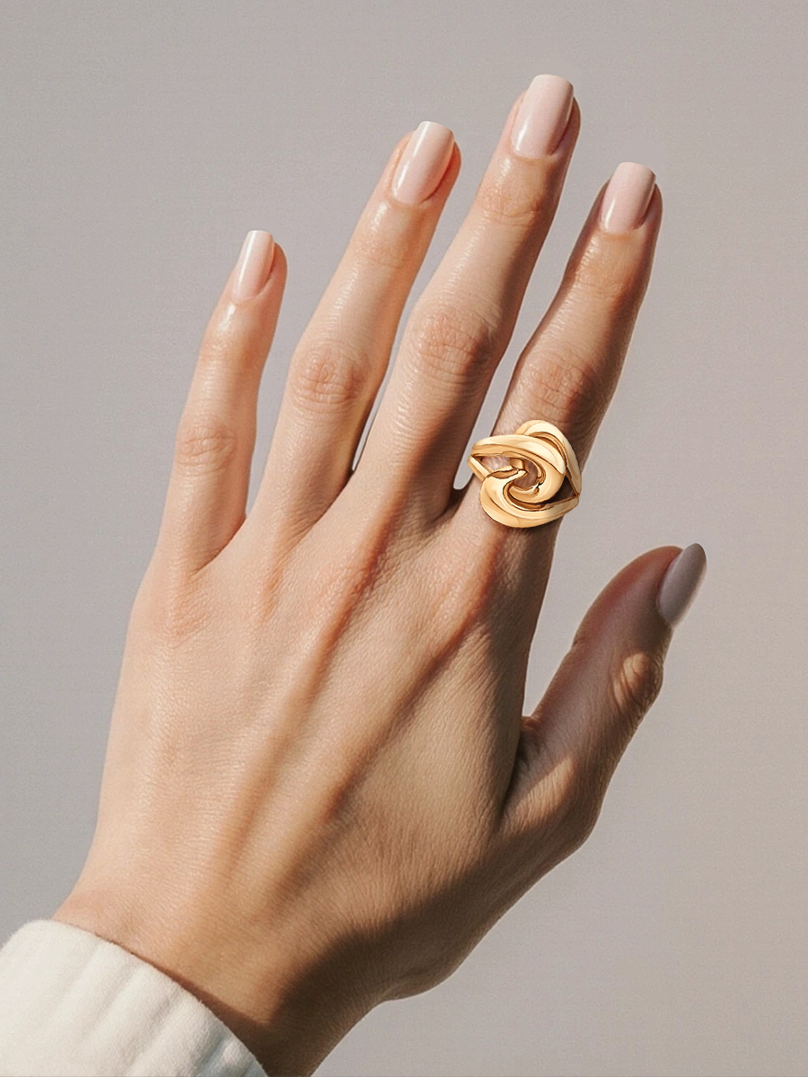 Кольцо сердце золотое 585  | 0101845Л00240