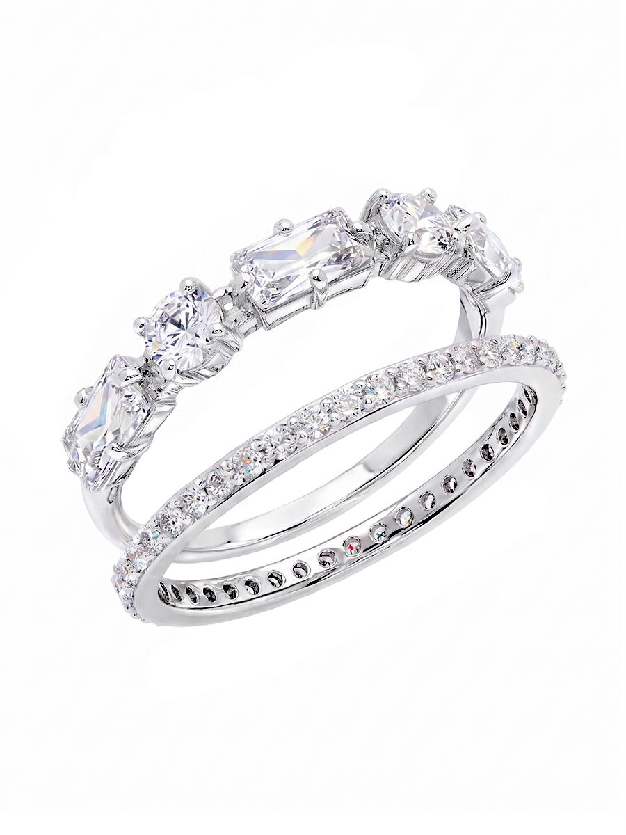 Кольца набор серебряные 925 с фианитами | 0101526-20775
