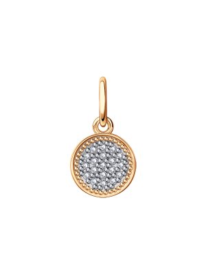 Подвеска золотая 585 с фианитами 