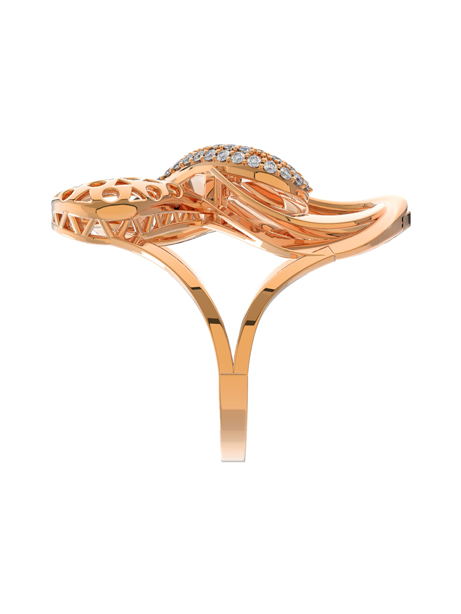 Золотое кольцо с фианитами | 1100510-00770