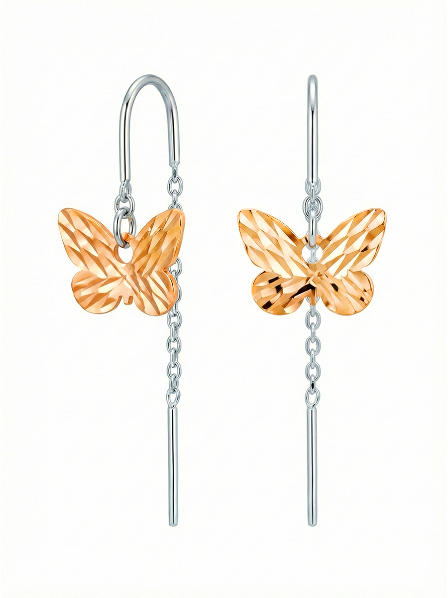 Серьги протяжки 925 бабочки  | 0232354-50249