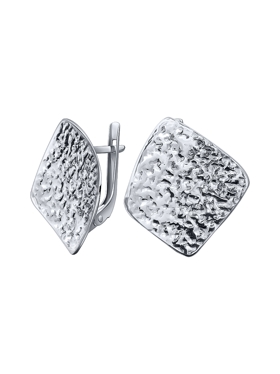 Серьги серебряные 925 мятый металл  | 0202336Л00245