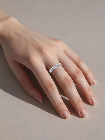 Кольцо серебряное 925 с фианитами