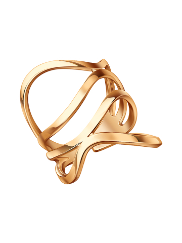 Кольцо широкое золотое 585 без камней