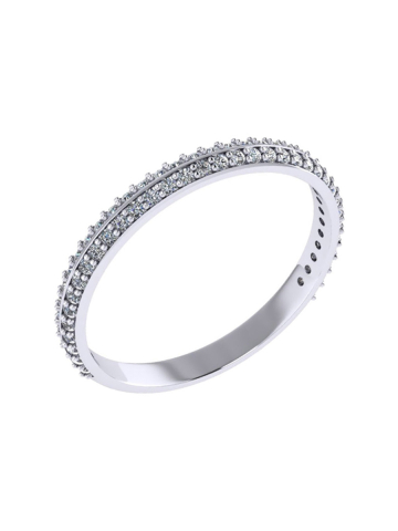 Кольцо дорожка из серебра 925 с фианитами