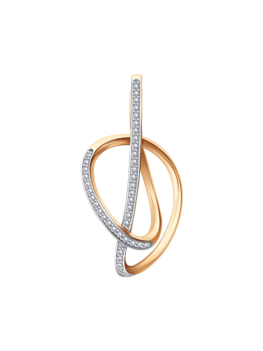 Подвеска золотая 585 с бриллиантами  | 4101795М00000