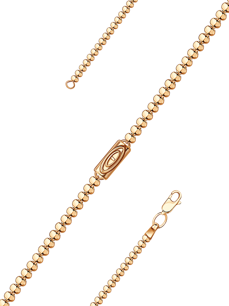 Браслет золотой 585 из шариков 3 мм | 0700842Л00240