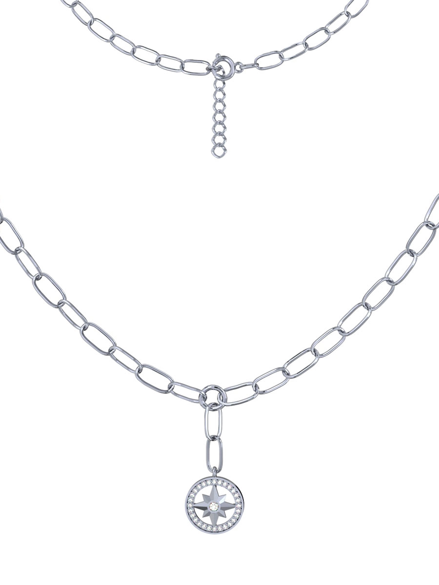 Колье из серебра 925 с фианитом  | 3121635-00775