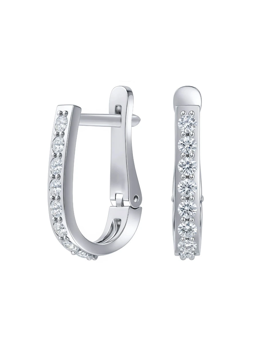 Серьги дорожки из серебра 925 с фианитами | 0201522-00775