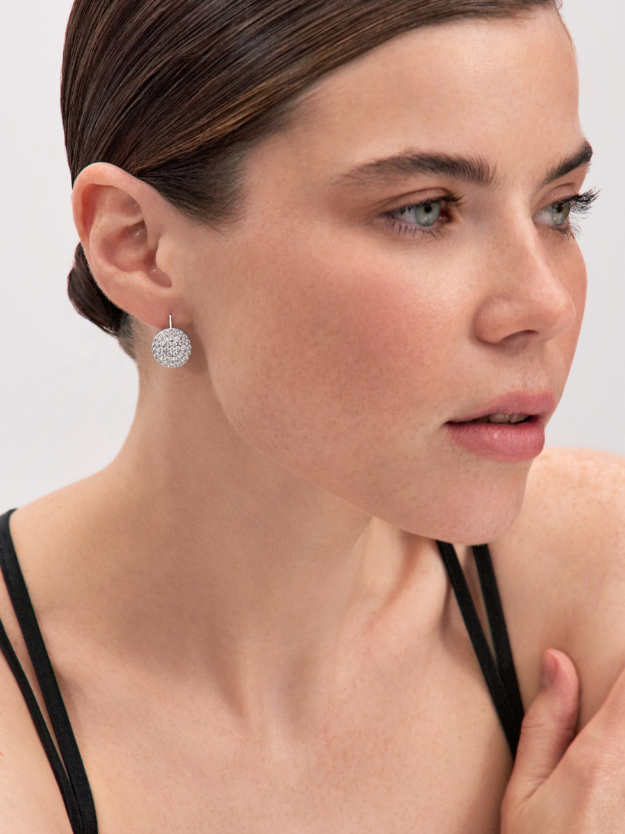 Серьги из серебра 925 с камнями фианитами | 2101744-00775