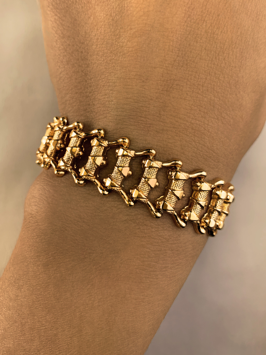 Браслет золотой 585 широкий 16 мм | 2520024-00240