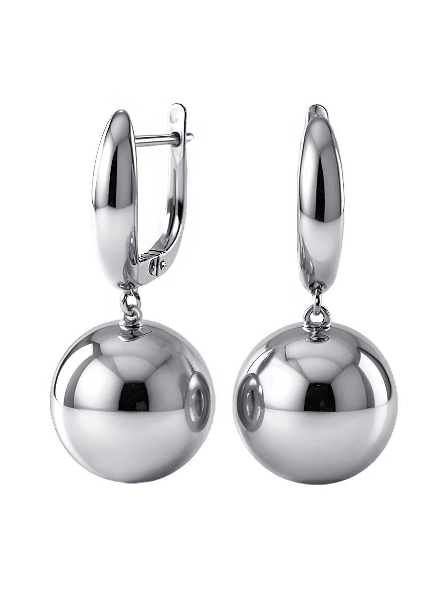 Серьги шарики из серебра 925 без камней | 0221996-00245