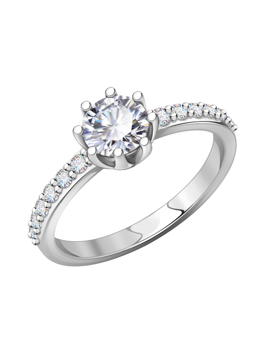 Кольцо из серебра 925 с камнями фианитами | 1100752-00775