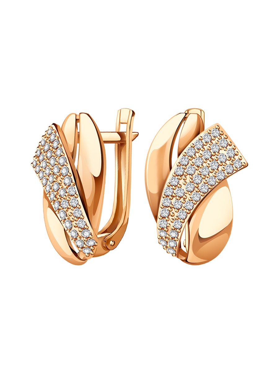 Серьги из золота 585 с бриллиантами | 2100934-02730