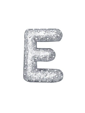 Подвеска серебряная 925 буква Е 