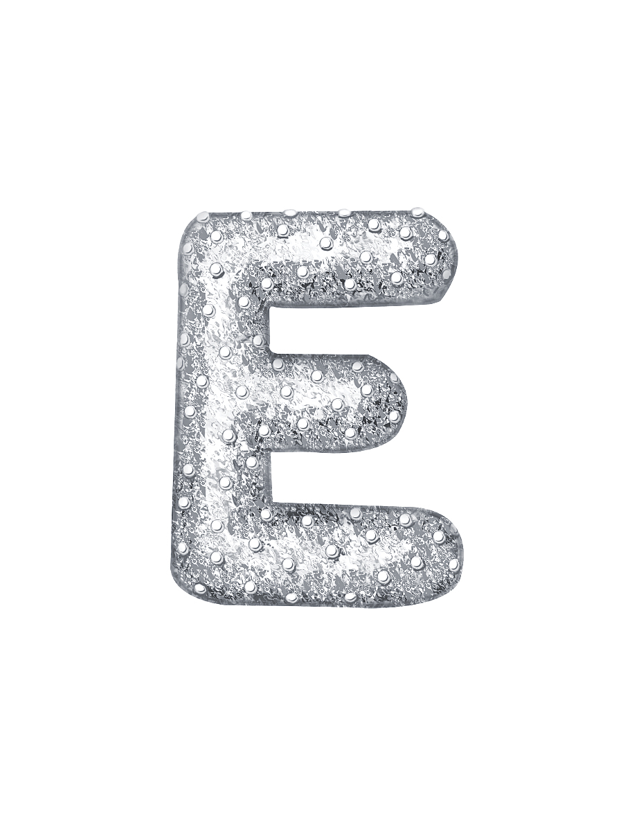 Подвеска серебряная 925 буква Е  | 0400870Л00245