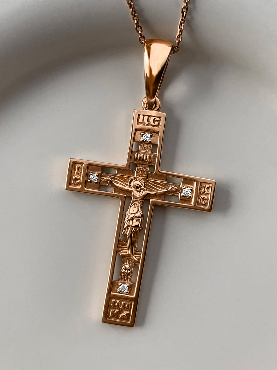 Крест мужской православный золотой 585 нательный  | 0800244-00776