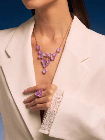 Кольцо золотое 585 с аметистами 