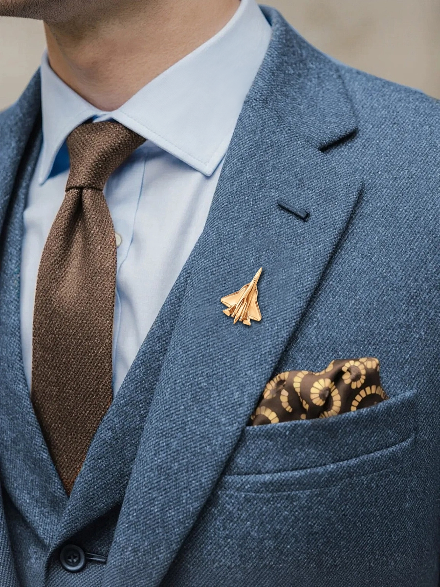 Значок сувенирный самолет СУ-57  | 7800054-0024Л