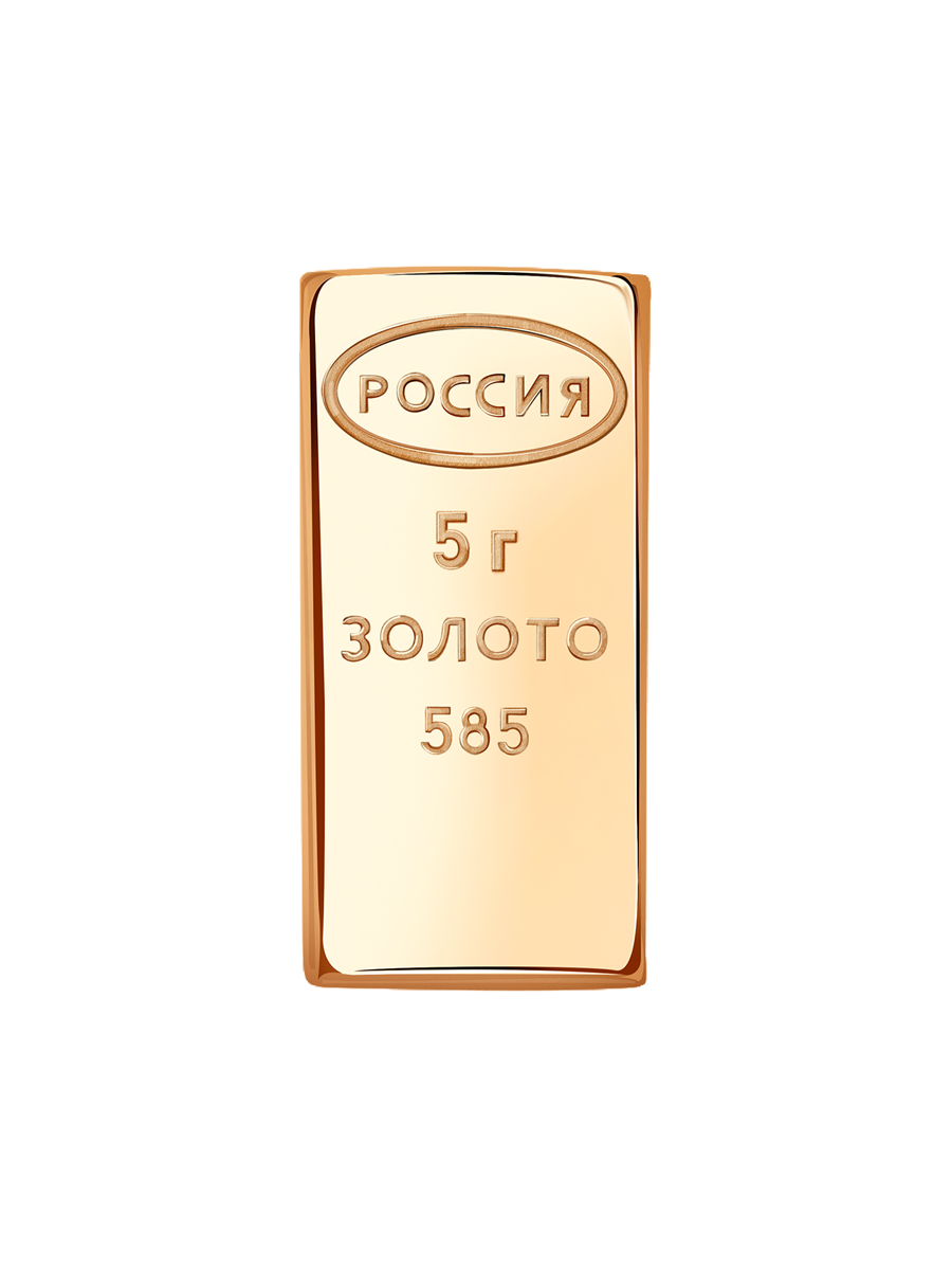 Сувенирный слиток из золота 585 без камней | 7500007-00240