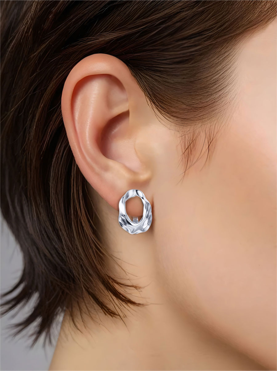Серьги из серебра 925 без камней | 0202246-00245