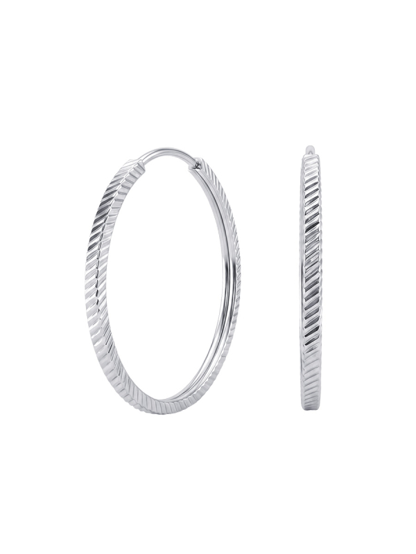 Серьги кольца серебряные 925 конго