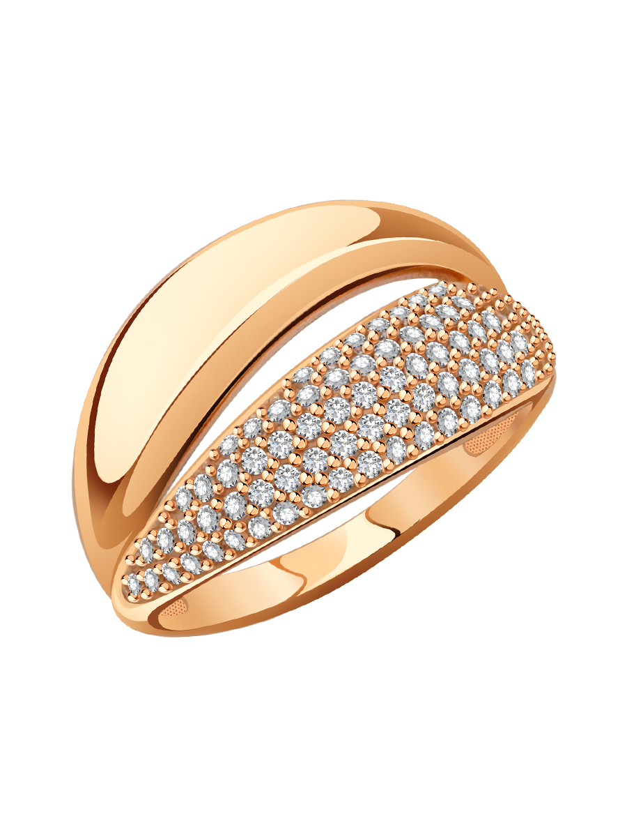 Кольцо золотое 585 с фианитами  | 1101759-00770