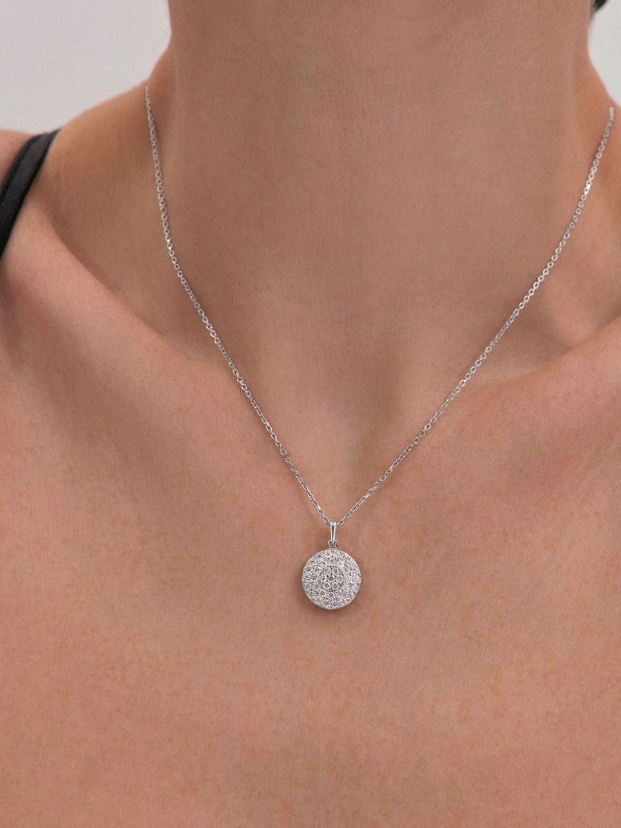Подвеска из серебра 925 с камнями фианитами | 4101744-00775