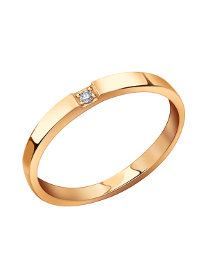 Кольцо золотое 585 с бриллиантом 