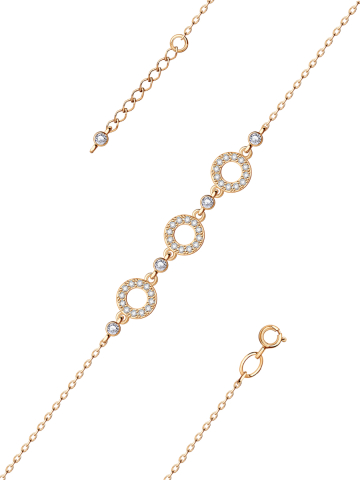 Браслет золотой 585 с фианитами