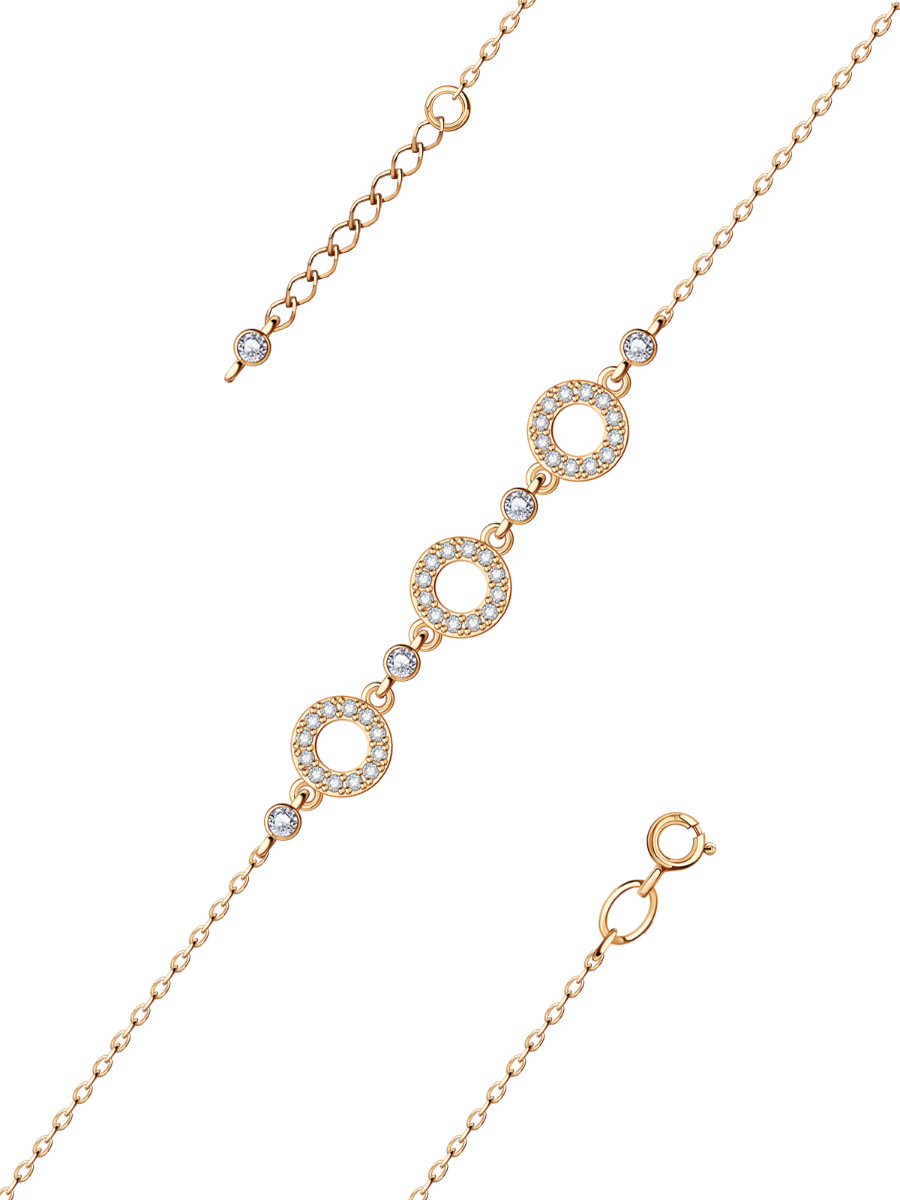 Браслет золотой 585 с фианитами | 0720600-00770