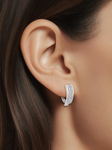 Серьги серебряные 925 с фианитами