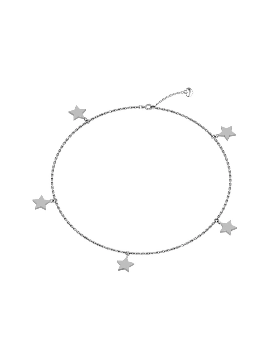 Браслет серебряный женский 925 цепочка с подвесками  | 0720428-00245
