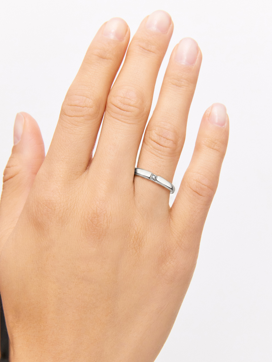 Кольцо серебряное 925 с фианитом | 0101635-00775