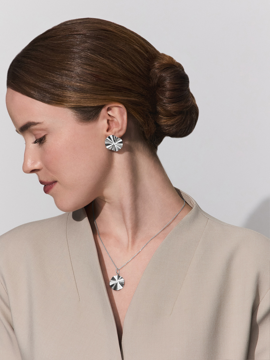 Подвеска серебряная 925 мятый металл  | 4111806-00245