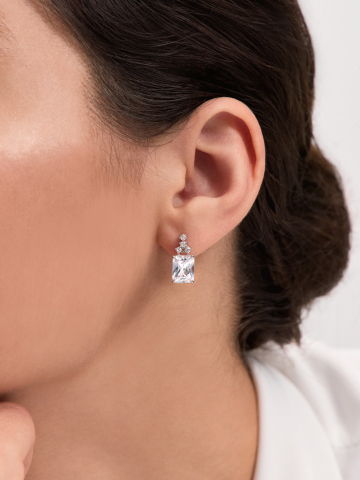 Серьги серебряные 925 с фианитами