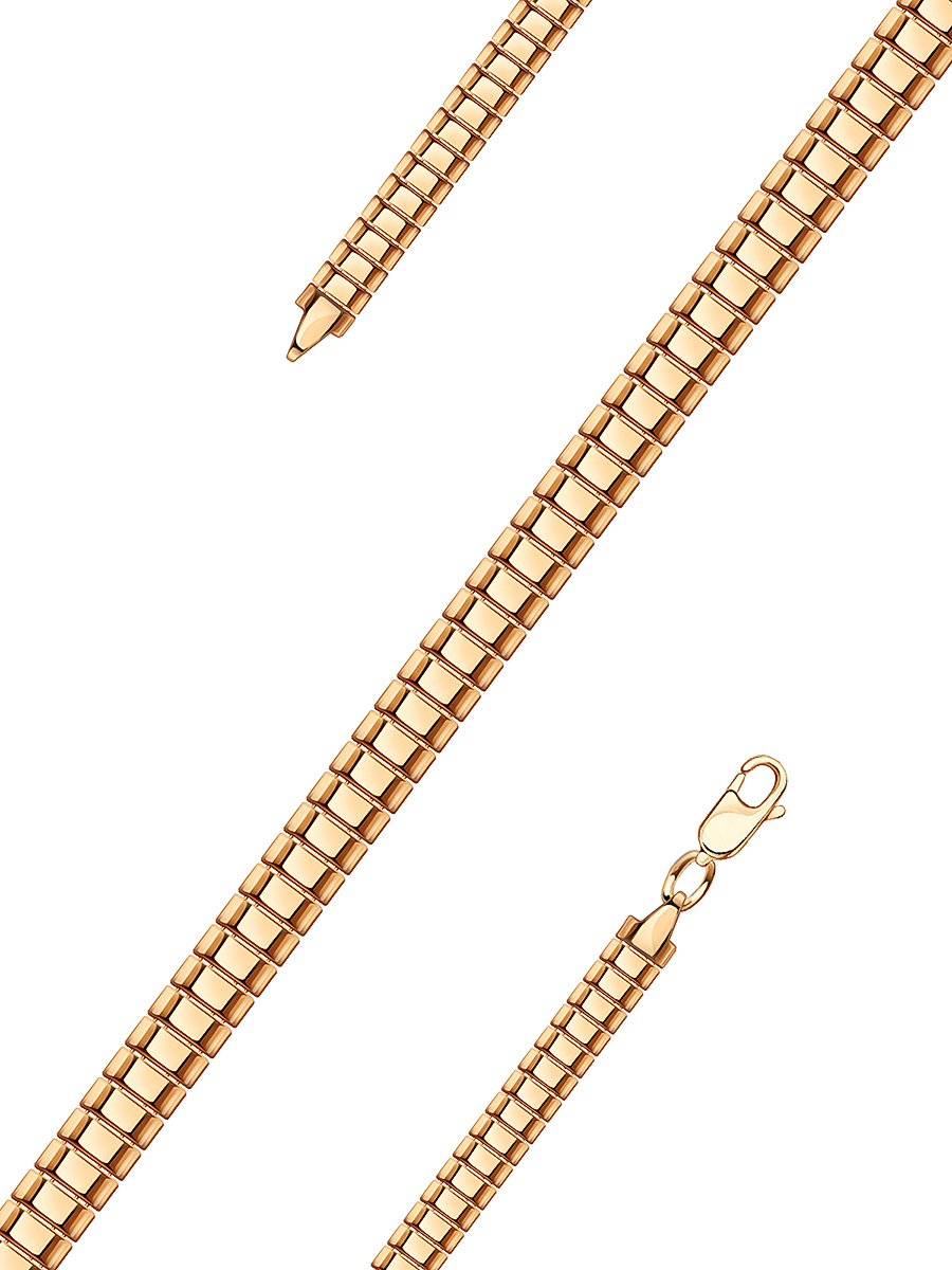 Браслет золотой 585 широкий 6,9 мм | 0700836Л00240