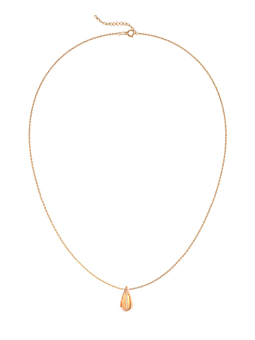 Колье золотое 585 подвеска капля с фианитами 