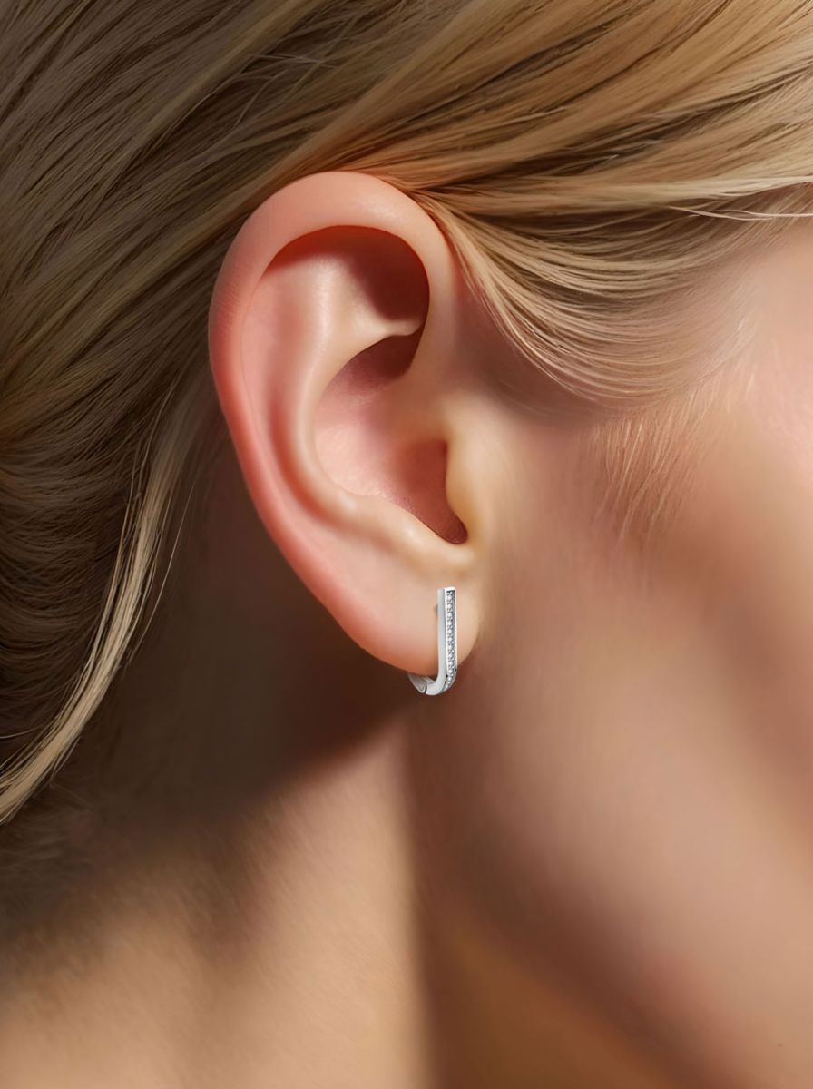 Серьги из серебра 925 с камнями фианитами | 0202171-00775