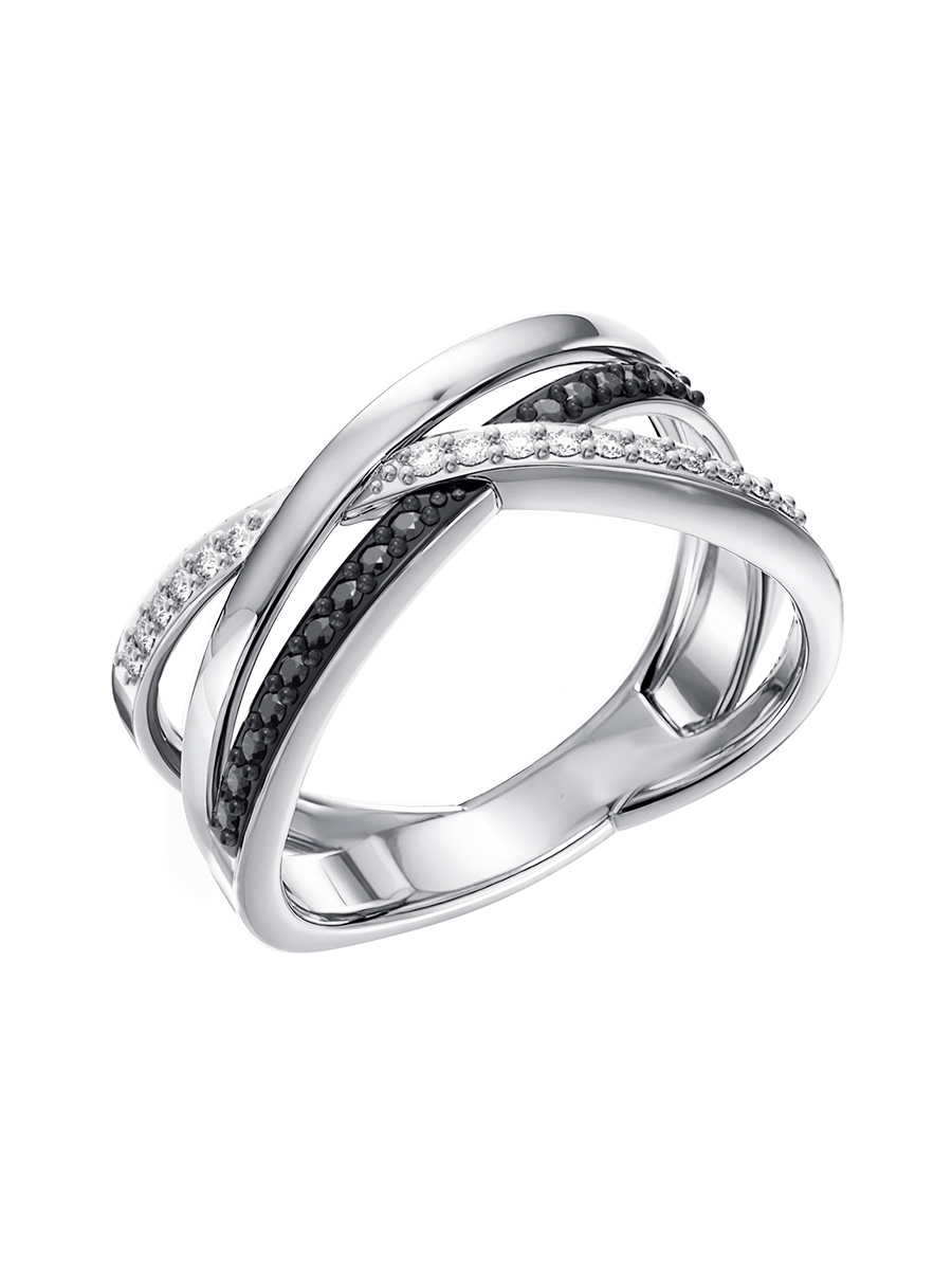Кольцо серебряное 925 с фианитами | 1101762-00215